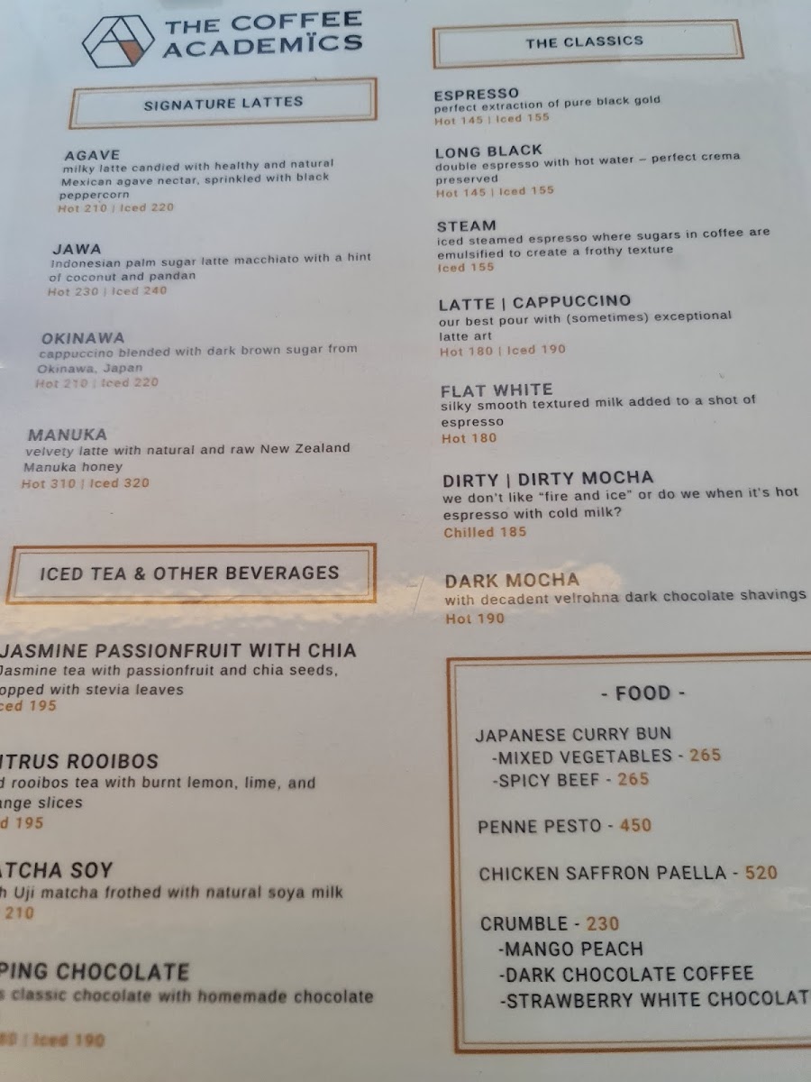 The Coffee Academics BGC Photo Menu 2
