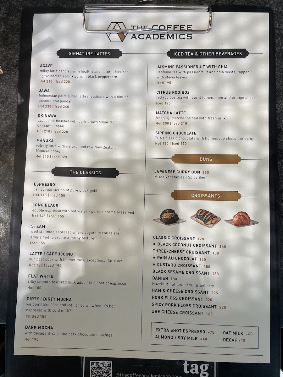 The Coffee Academics BGC Photo Menu 3