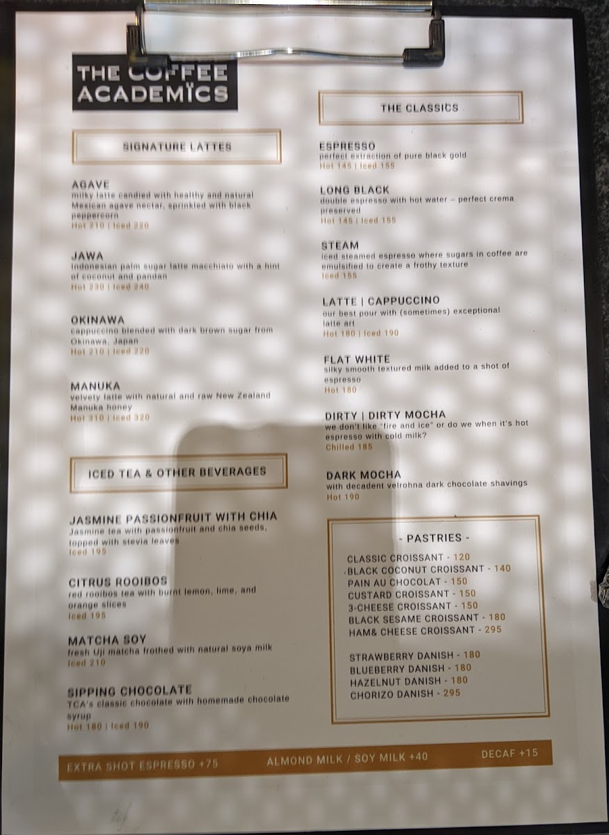 The Coffee Academics BGC Photo Menu 5