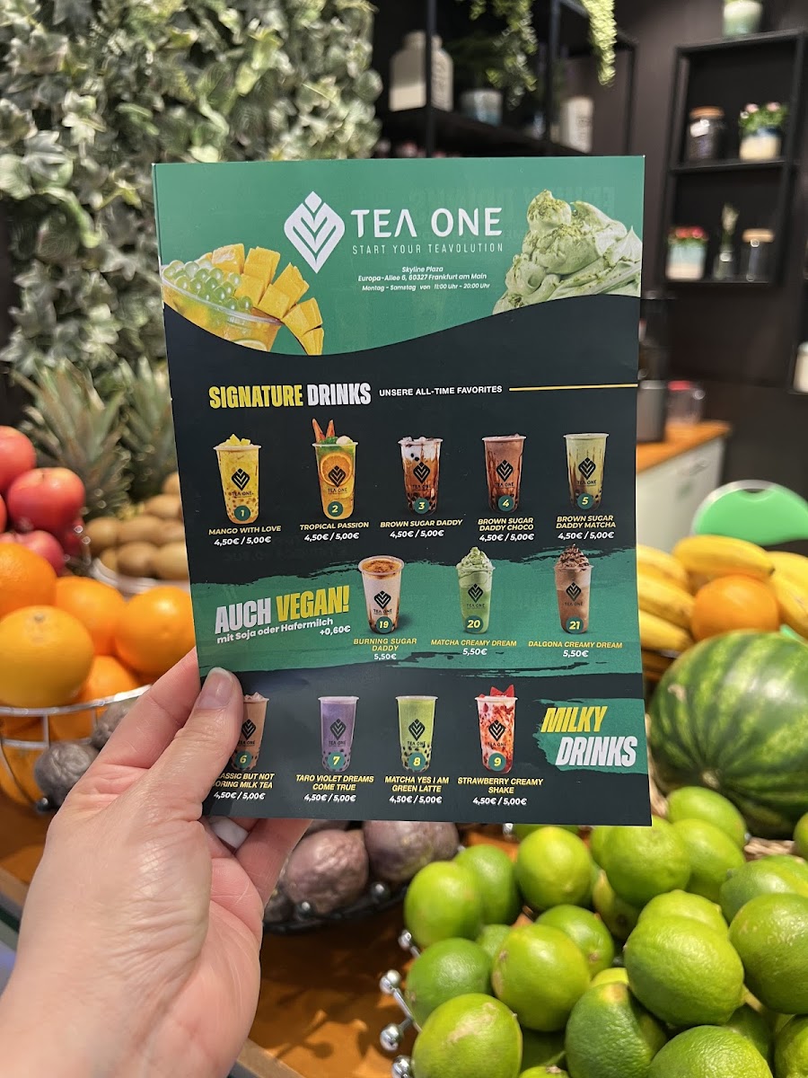Tea One in Skyline Plaza Photo Menu 9