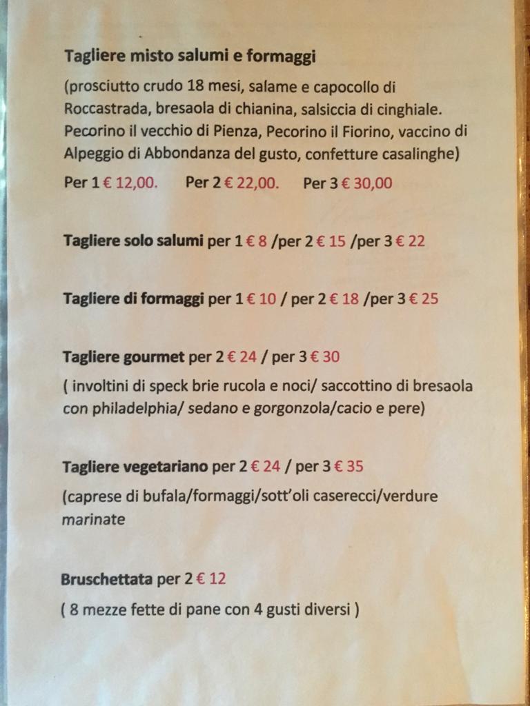 La Cantinetta Photo Menu 1
