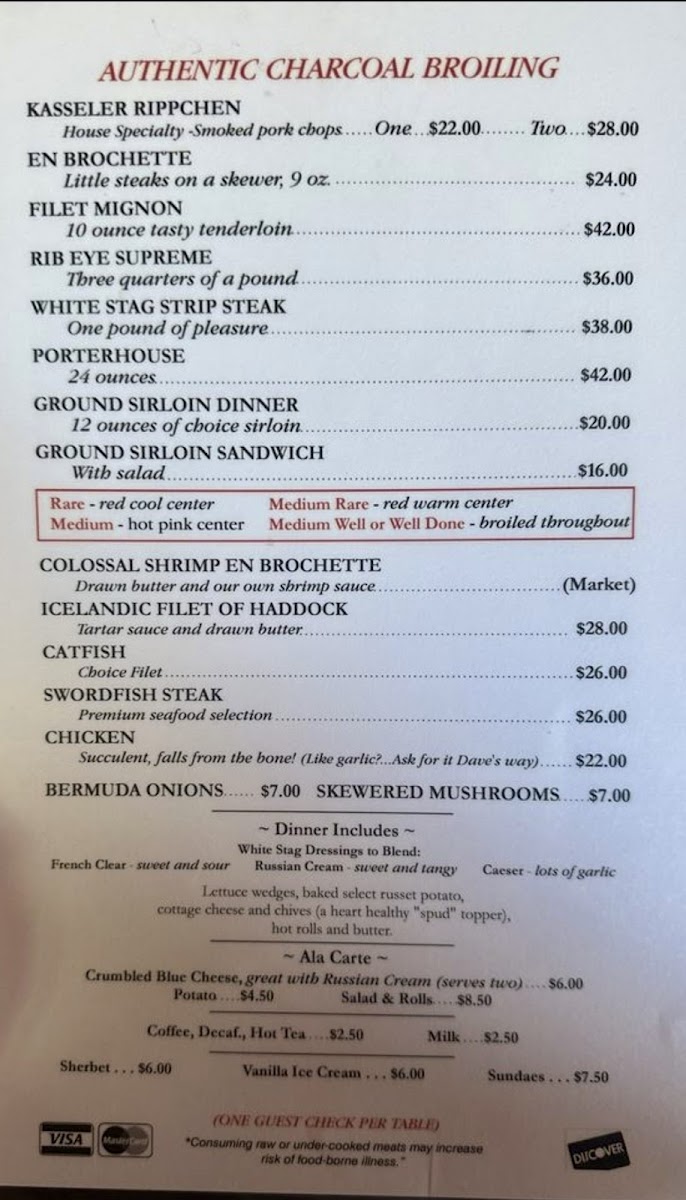 White Stag Inn Photo Menu 3