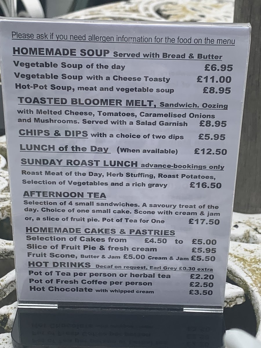 Ivy Cottage Vintage Tea Room Photo Menu 1