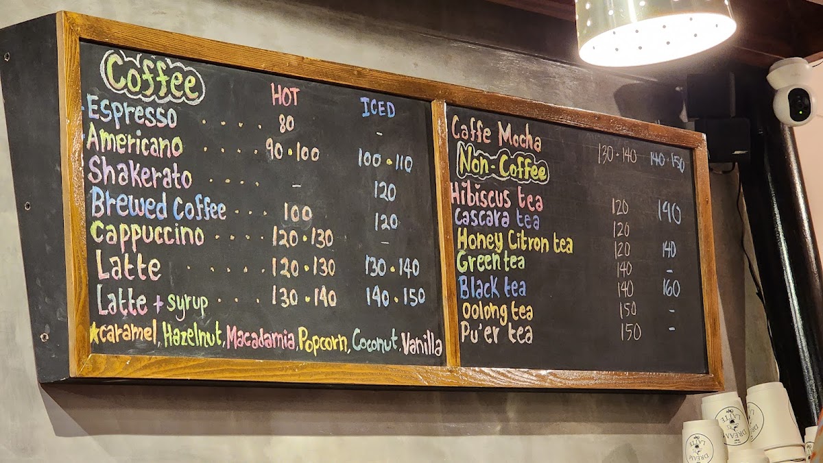 Dream Latte Cafe Photo Menu 1