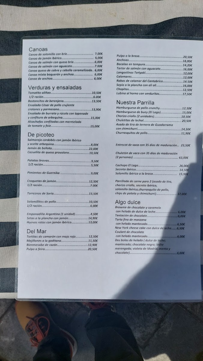 Restaurante El Lago Photo Menu 5