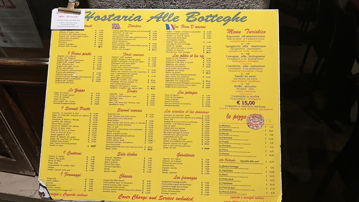 Ristorante Osteria alle Bottega Photo Menu 1