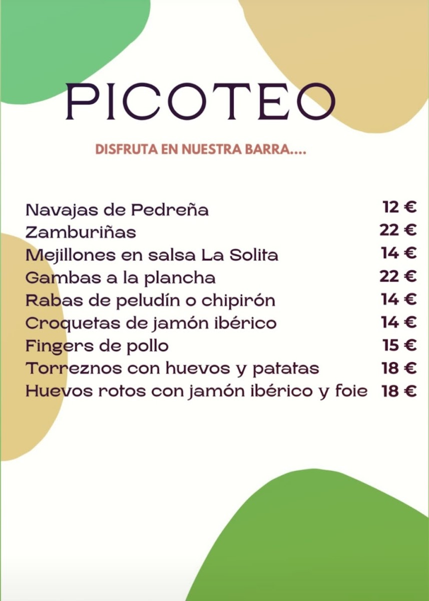 Restaurante La Solita Suances Photo Menu 1
