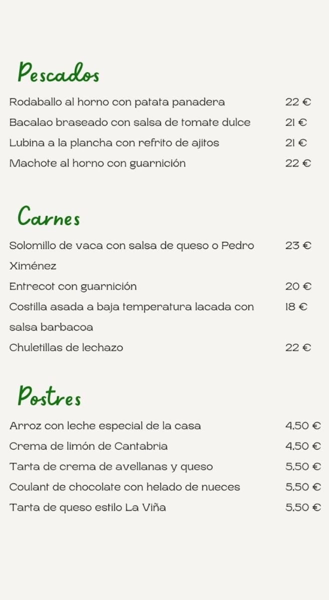 Restaurante La Solita Suances Photo Menu 3