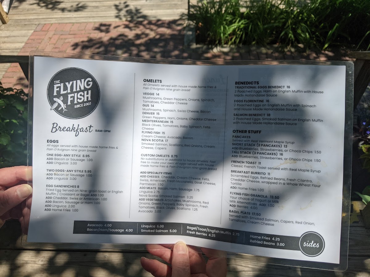 The Flying Fish Photo Menu 1