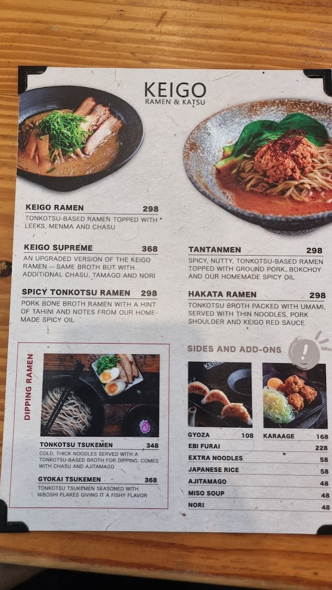 Keigo Ramen & Katsu Photo Menu 10