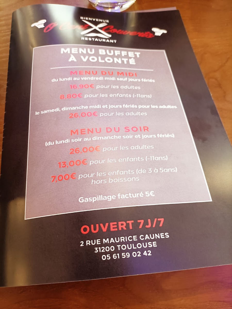 Ô Cent Couverts - Toulouse Photo Menu 4
