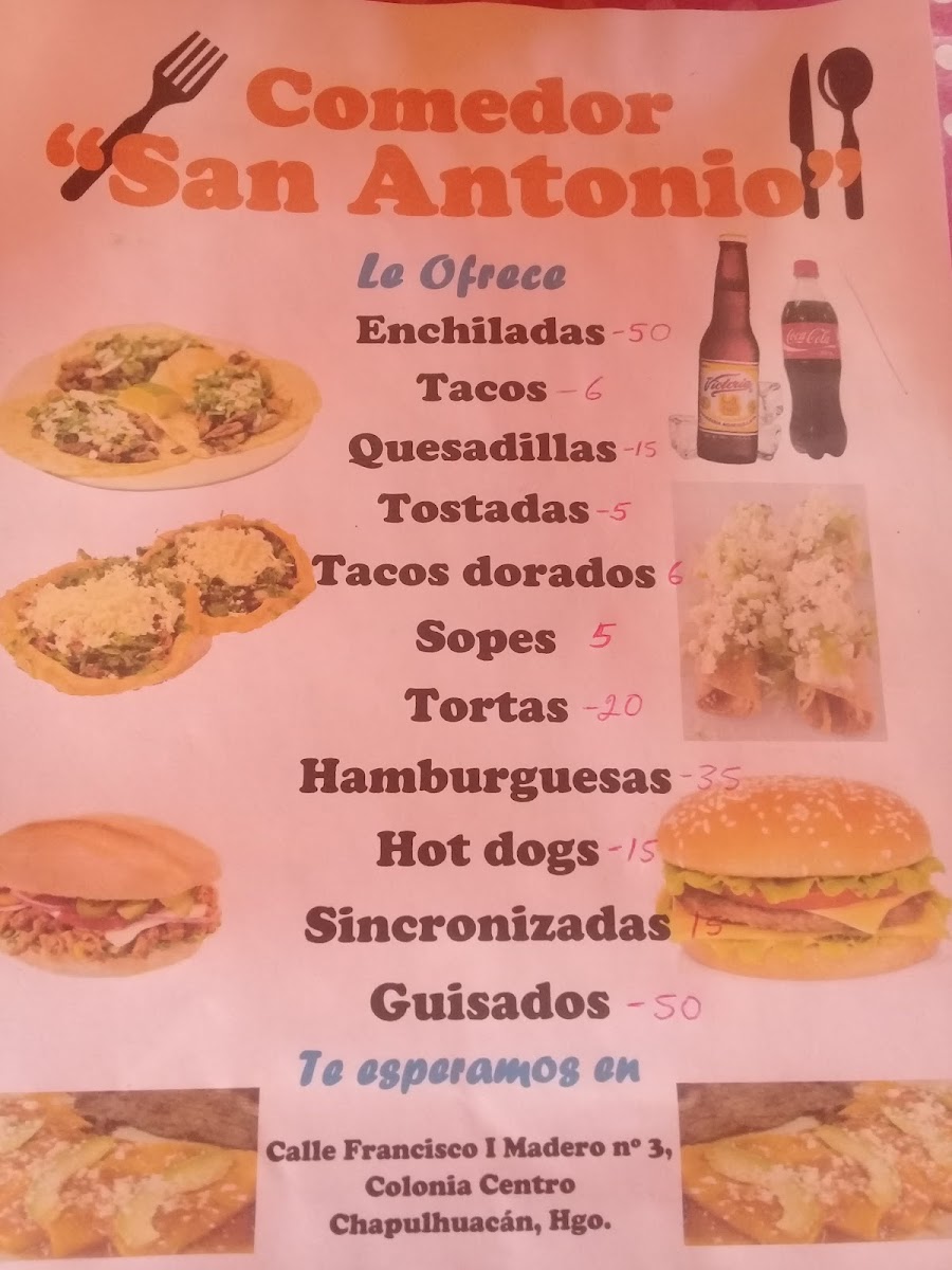 Restaurante San Antonio Photo Menu 1