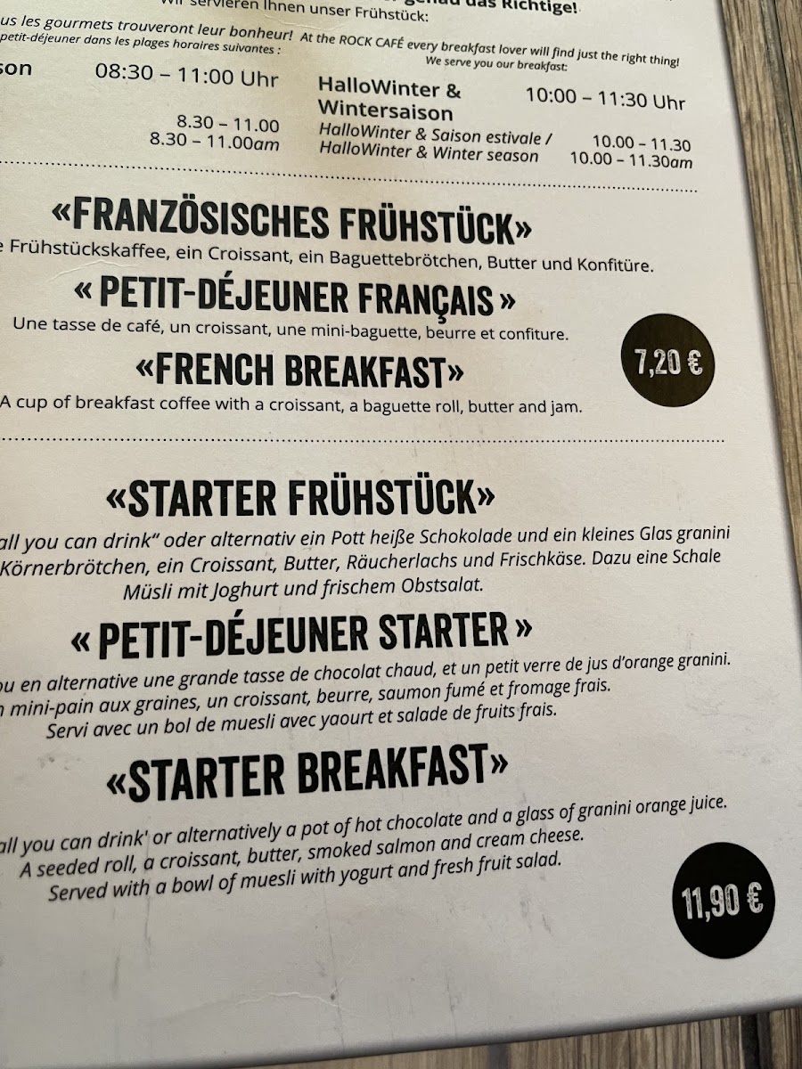 Europa-Park Rock Café Photo Menu 6
