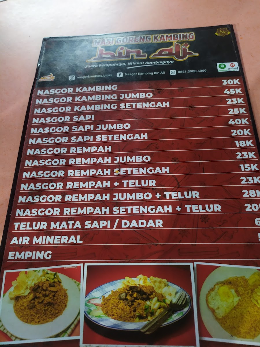 Nasgor Kambing Bin Ali - Pancasila Photo Menu 3