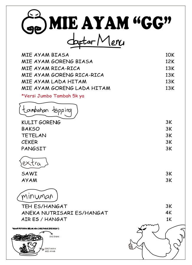 MIE AYAM GG Photo Menu 1
