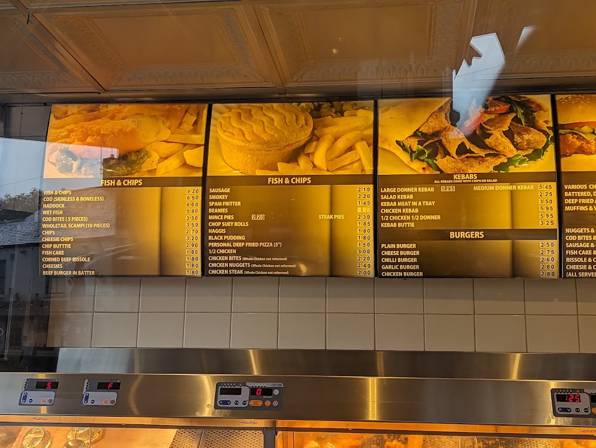 Low Fell Fish Bar Photo Menu 2