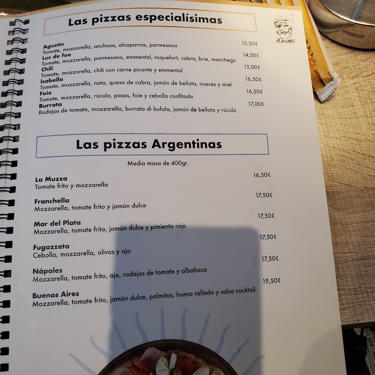 Pizzeria Restaurant Al-Lamborghini Cambrils Photo Menu 2