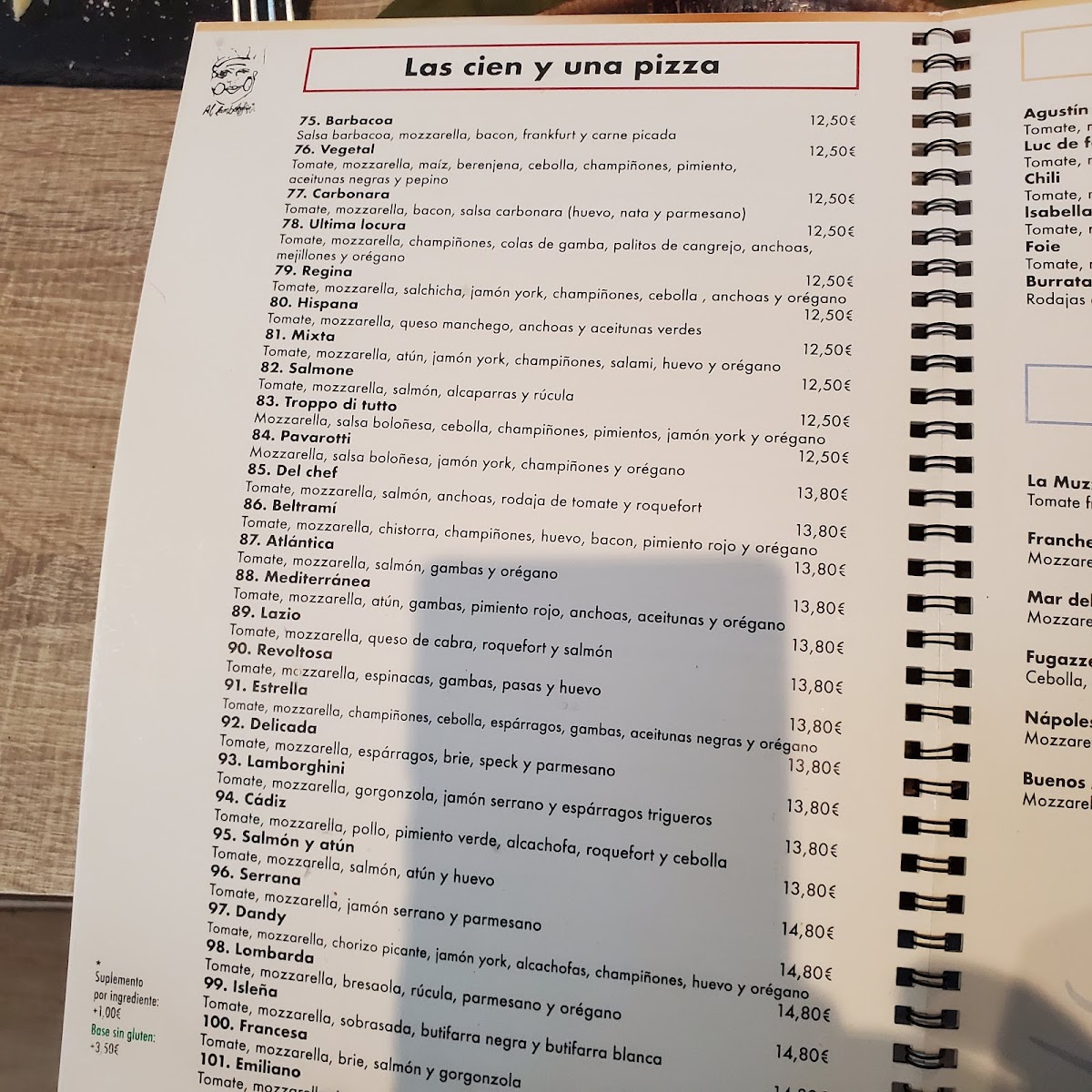 Pizzeria Restaurant Al-Lamborghini Cambrils Photo Menu 4