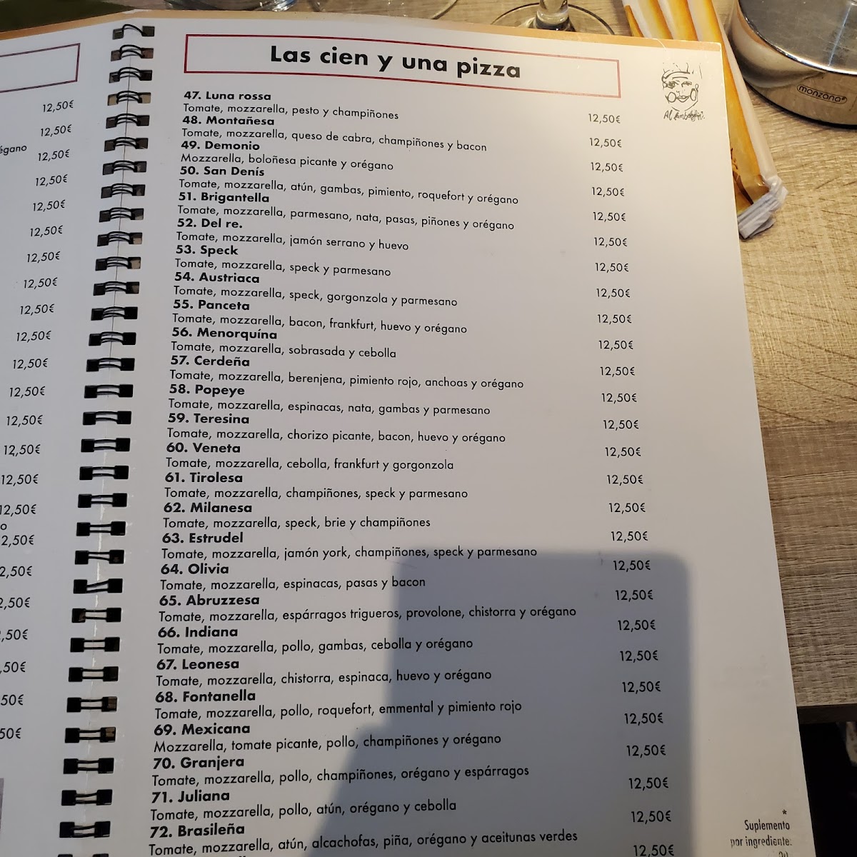 Pizzeria Restaurant Al-Lamborghini Cambrils Photo Menu 6