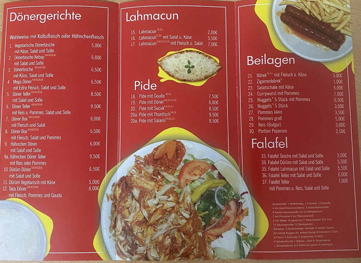 Watenbüttel Kebaphaus Photo Menu 2