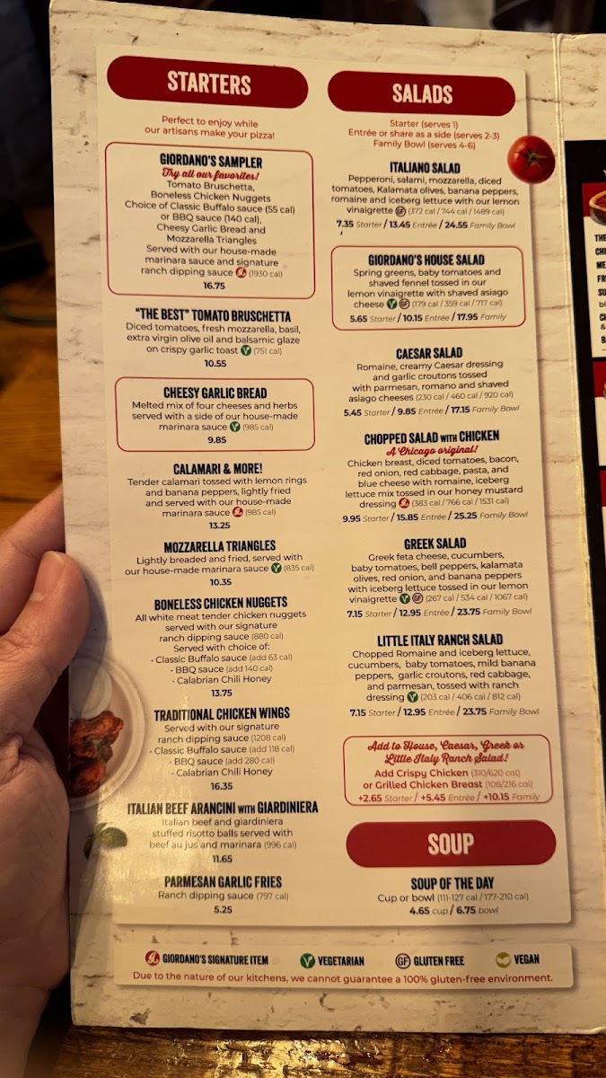 Giordano's Photo Menu 1