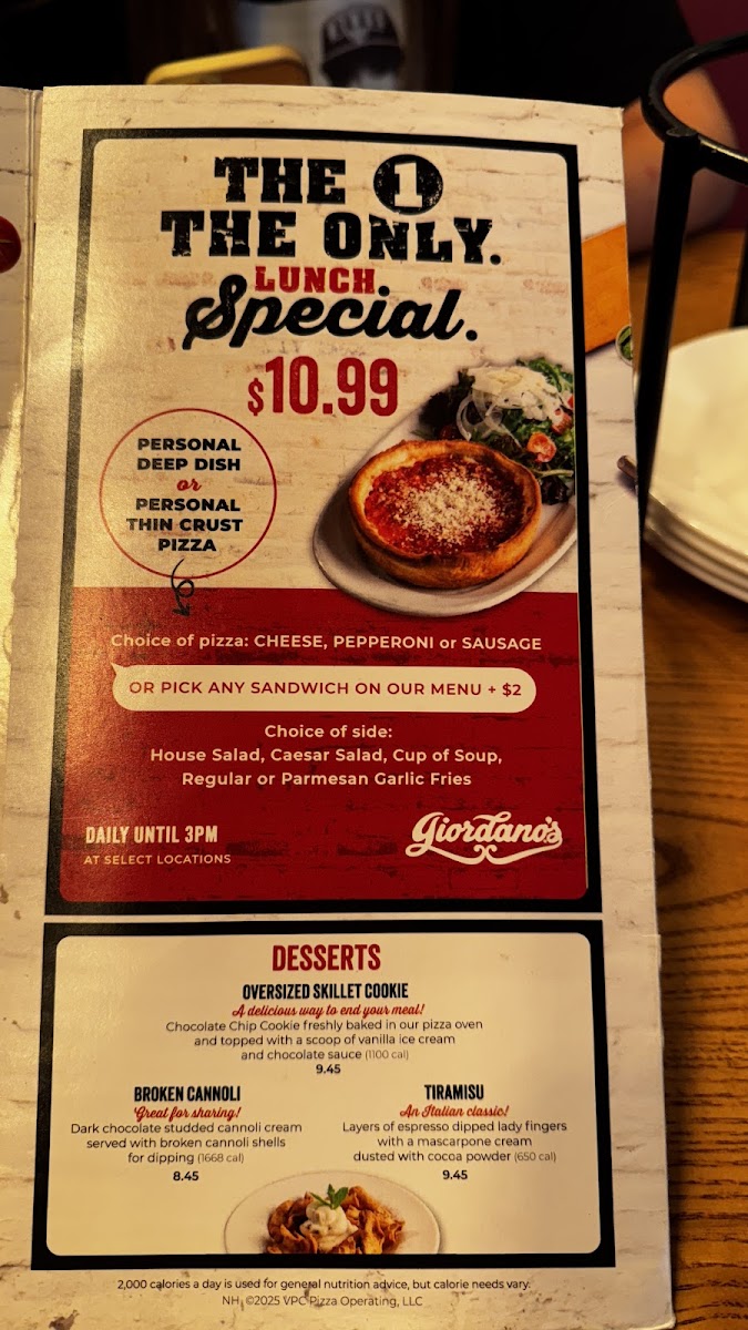 Giordano's Photo Menu 5