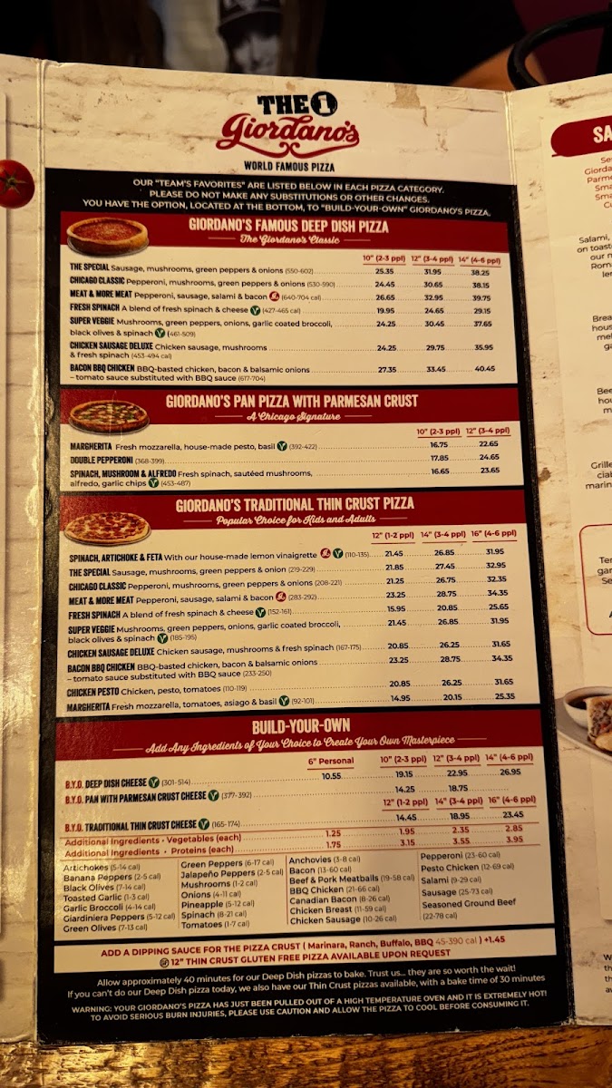 Giordano's Photo Menu 6