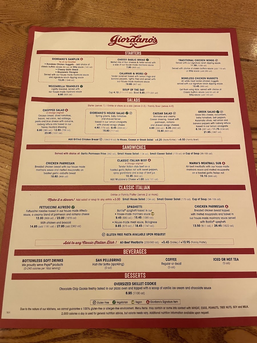Giordano's Photo Menu 7