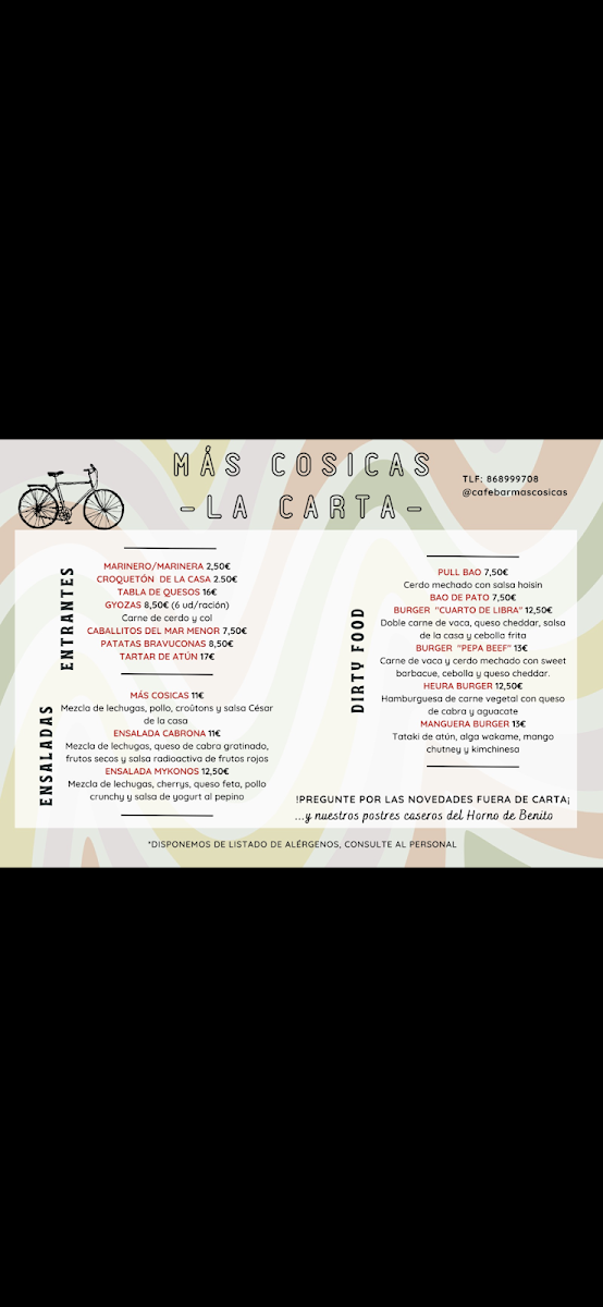 Café Bar El Horno de Benito Photo Menu 3