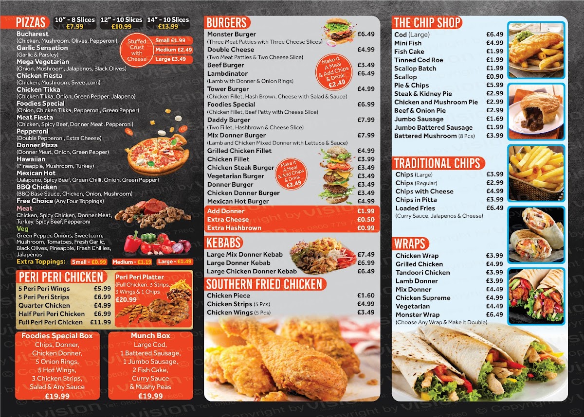Foodies Atherstone Photo Menu 1