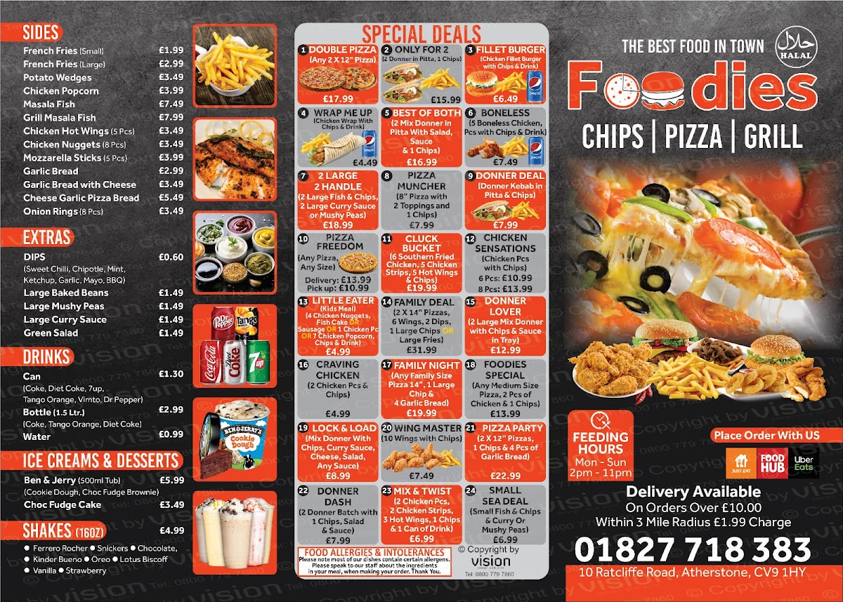 Foodies Atherstone Photo Menu 2