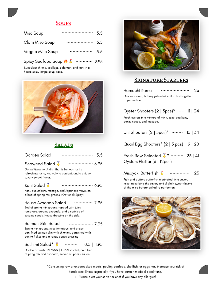 Kanoya Sushi Grill and Bar Photo Menu 3