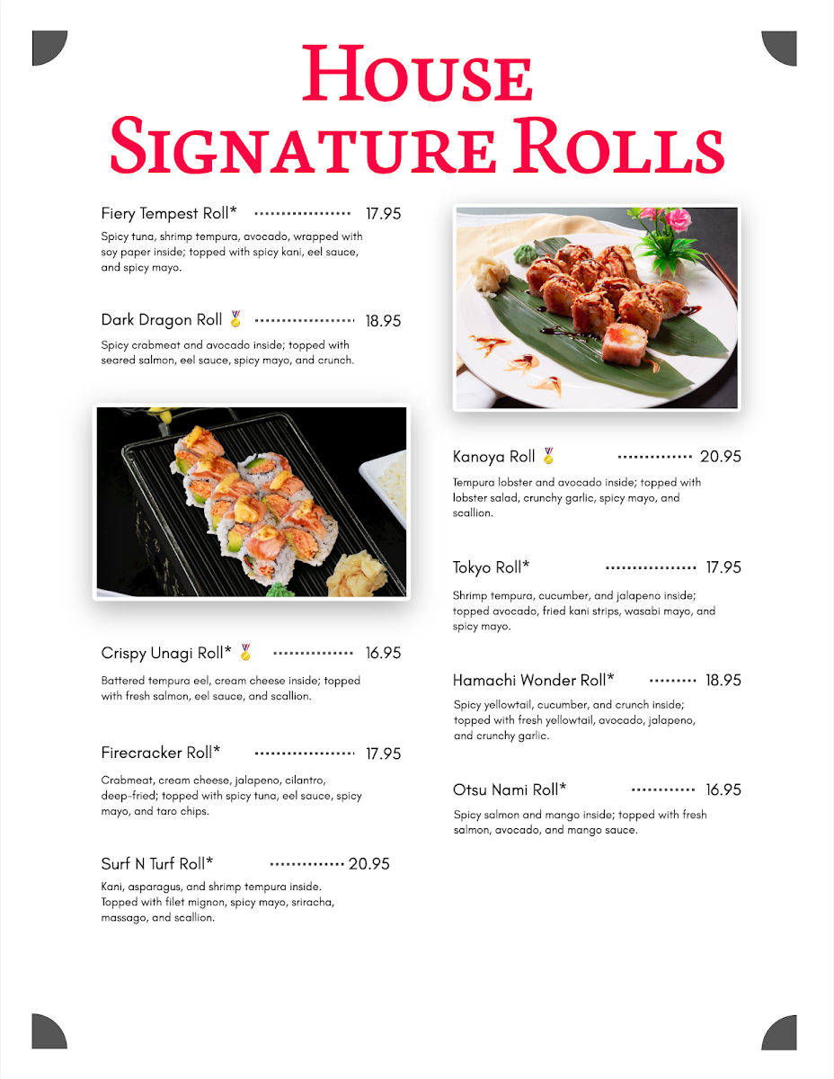Kanoya Sushi Grill and Bar Photo Menu 7
