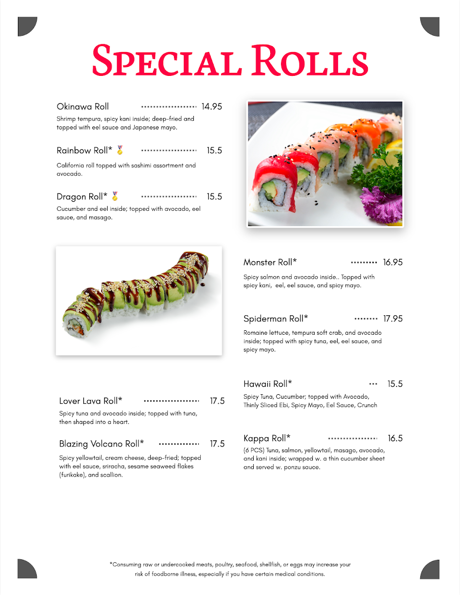 Kanoya Sushi Grill and Bar Photo Menu 9
