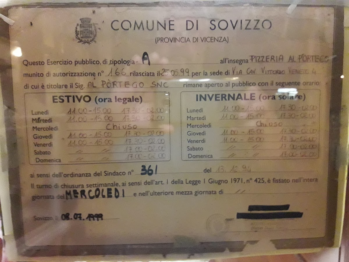 Pizzeria Al Portego Sovizzo Photo Menu 5