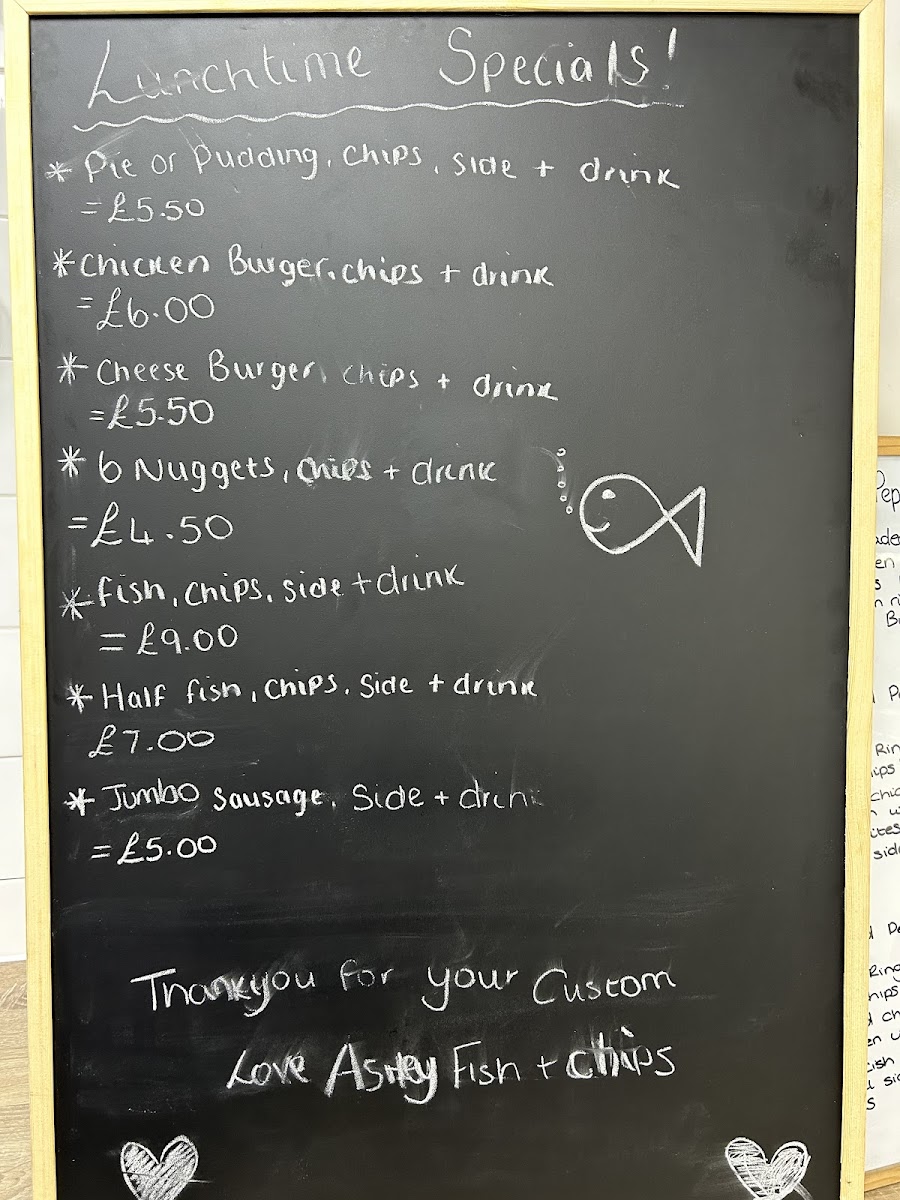 Astley Fish and Chips Photo Menu 1