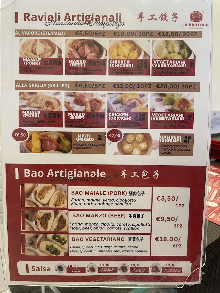 La Baotique Handmade Dumplings Photo Menu 1