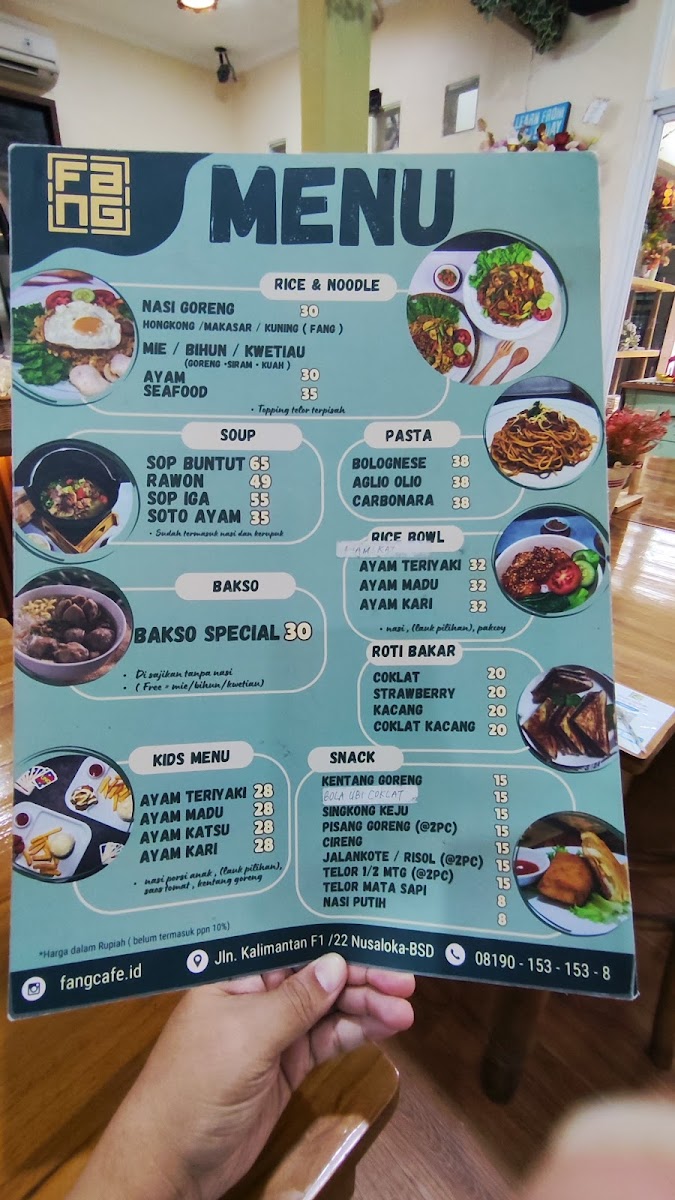 Fang Cafe (Coffee & Eatery) Photo Menu 3