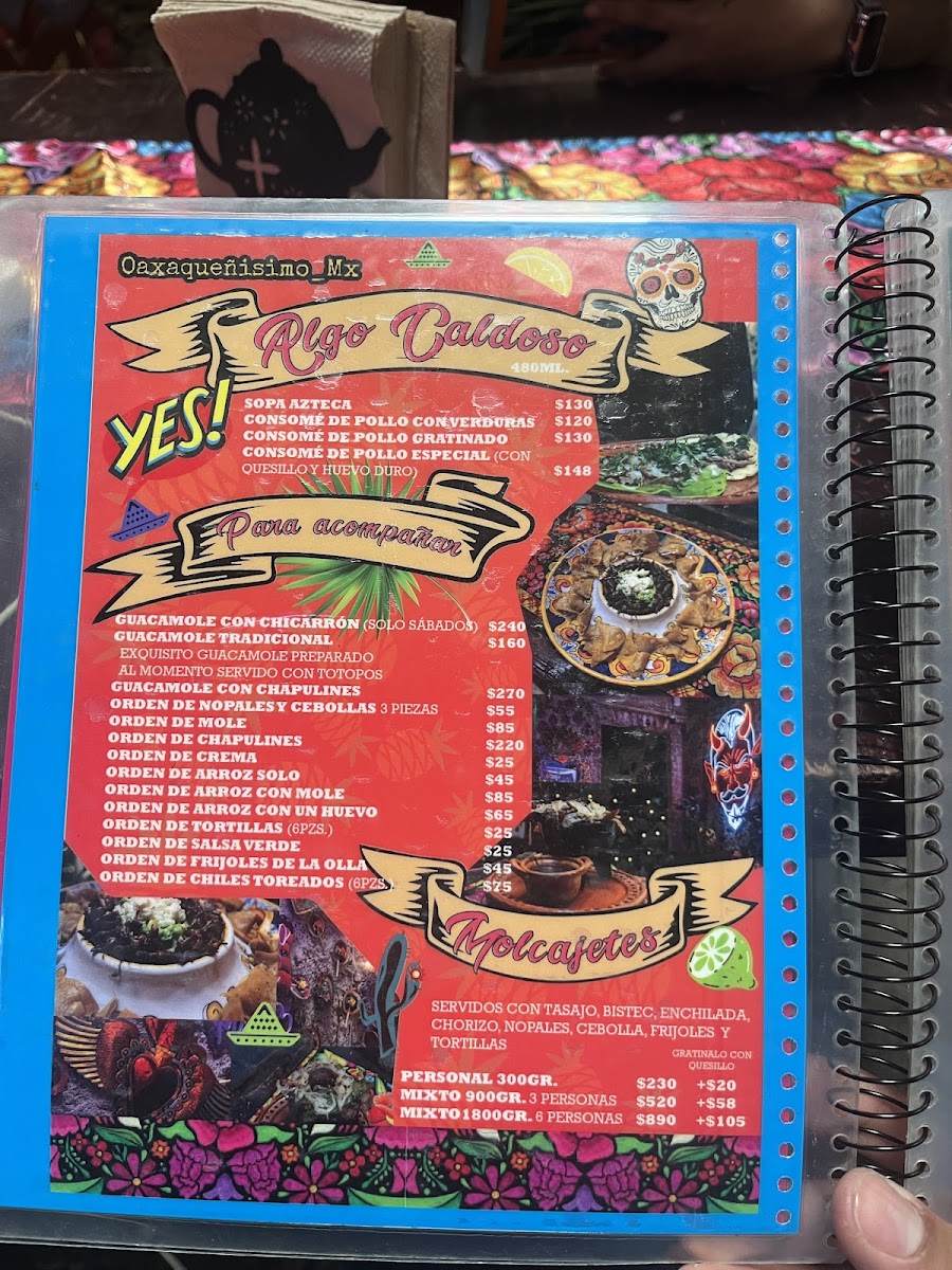 Oaxaqueñisimo Photo Menu 2