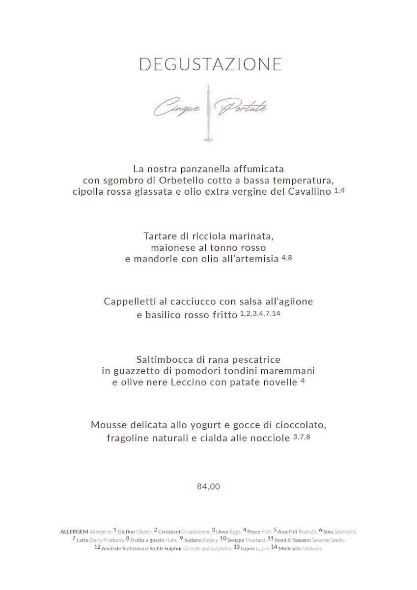 Ombra della Sera Photo Menu 2