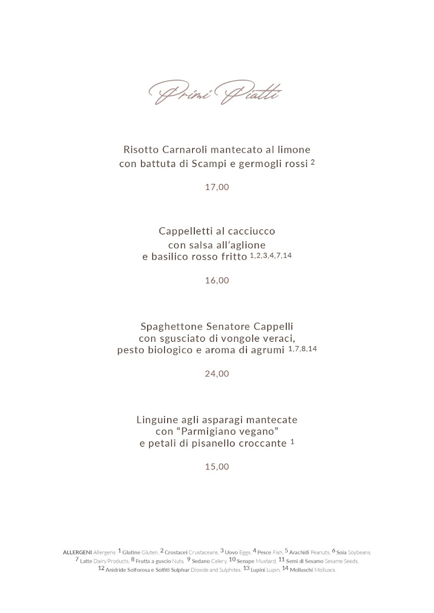 Ombra della Sera Photo Menu 3