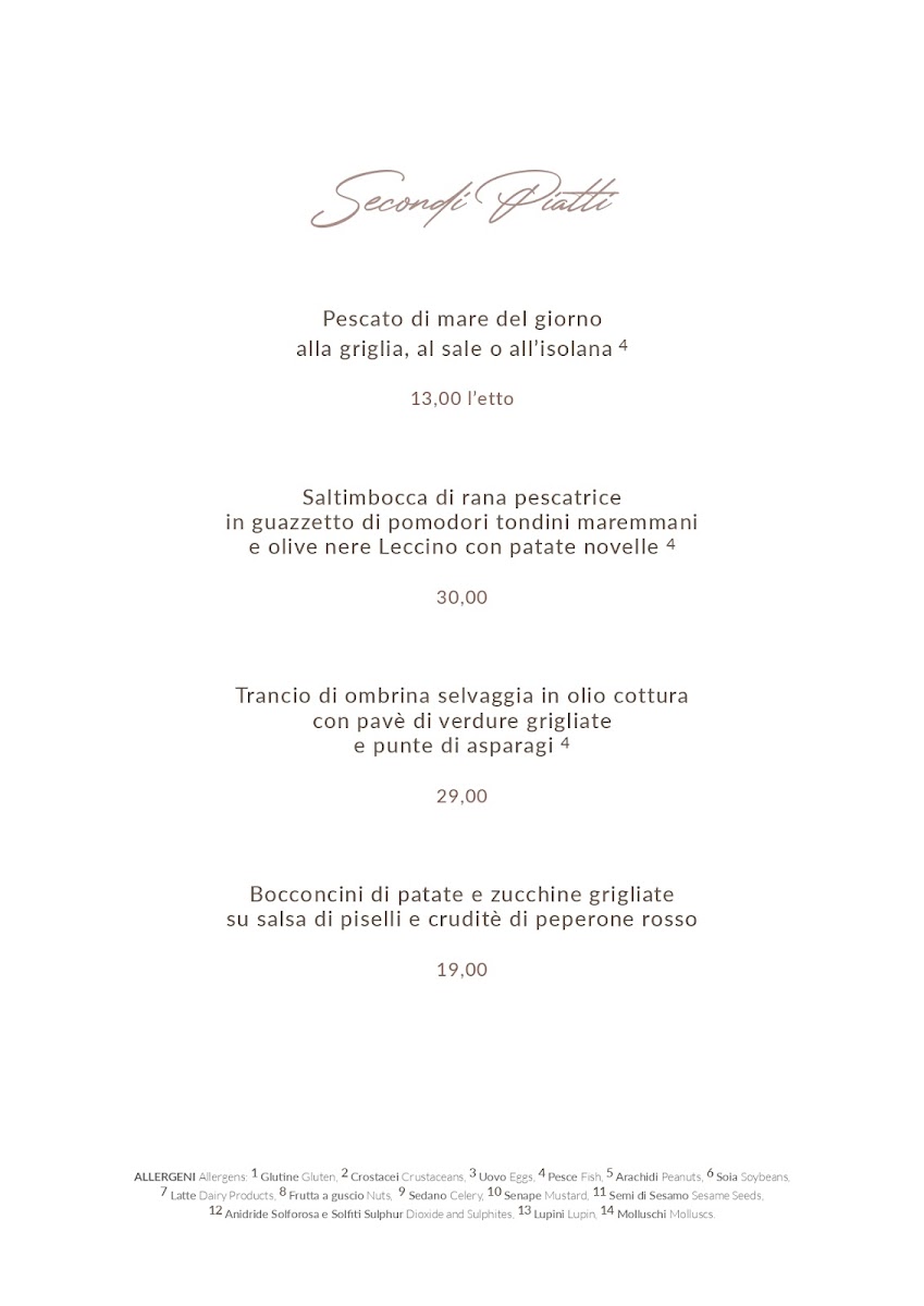 Ombra della Sera Photo Menu 4