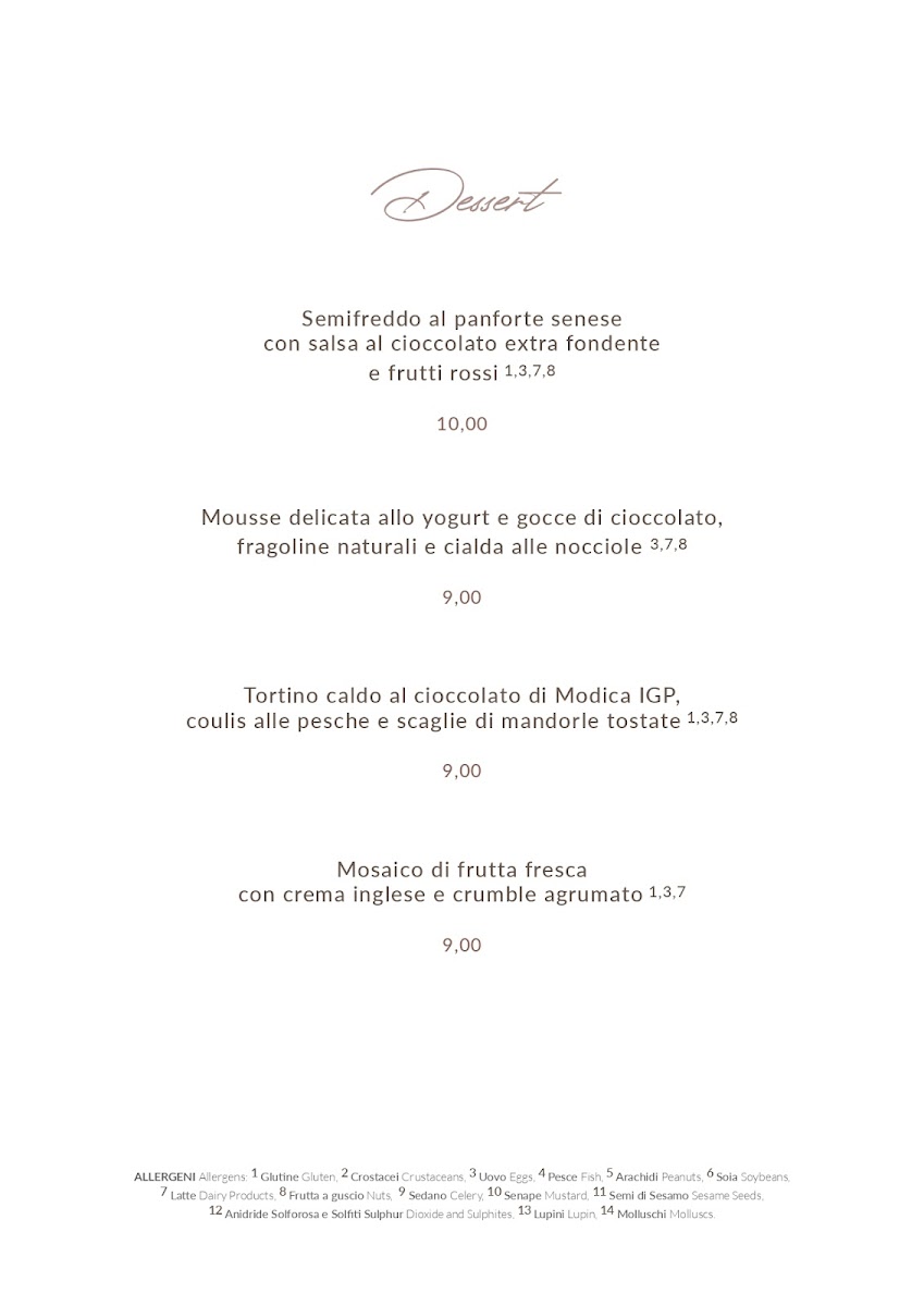 Ombra della Sera Photo Menu 6