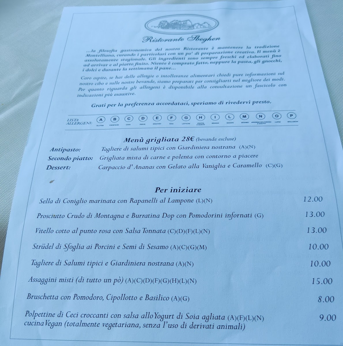 Trattoria Sbeghen Photo Menu 5