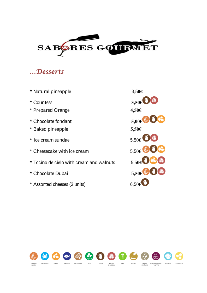 Sabores Gourmet Photo Menu 6