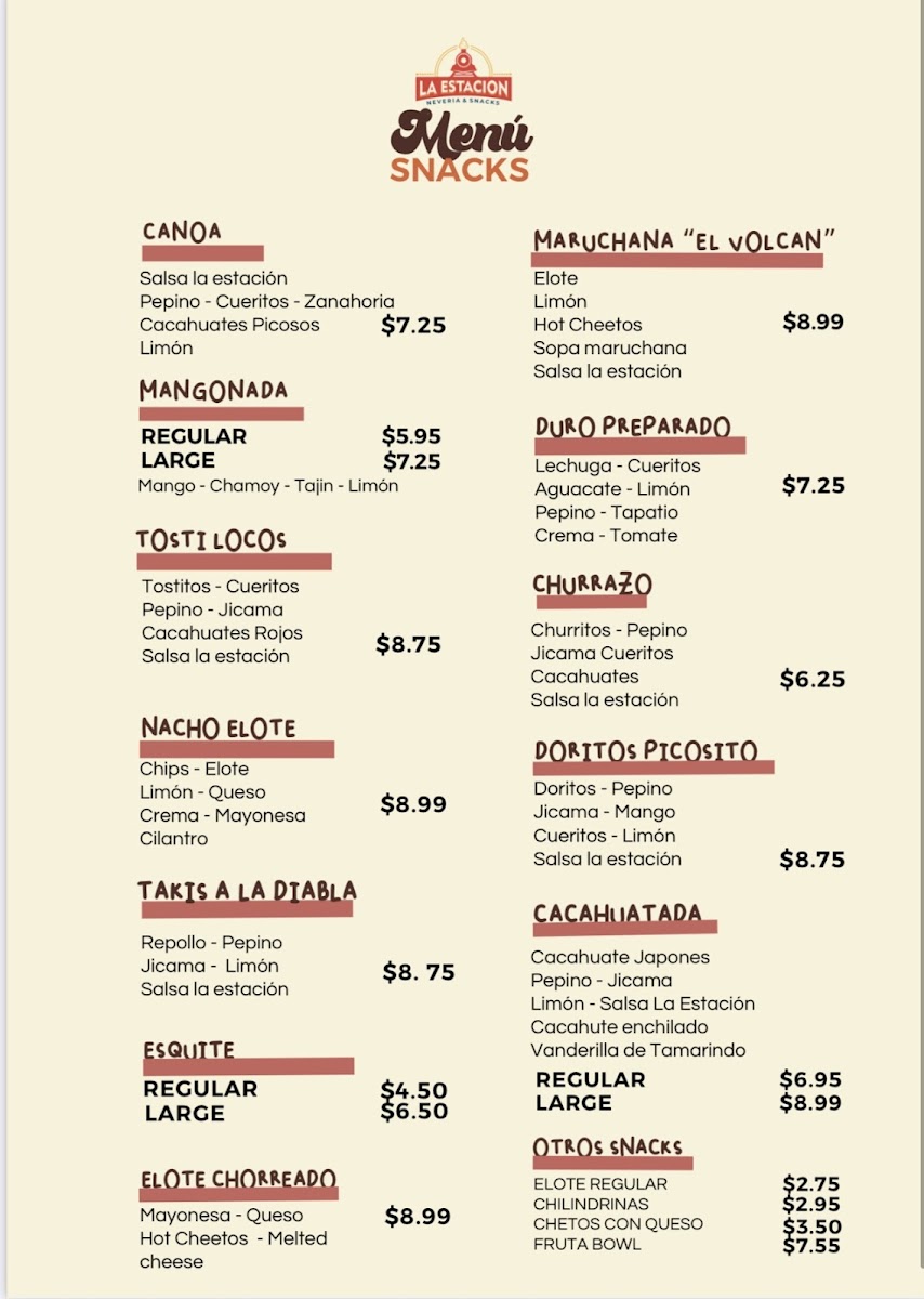 La Estacion Neveria & Snacks Photo Menu 2