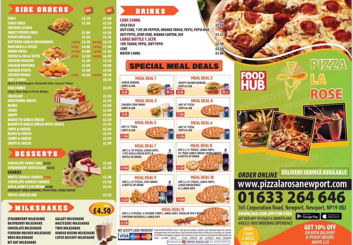 Pizza La Rosa Photo Menu 2
