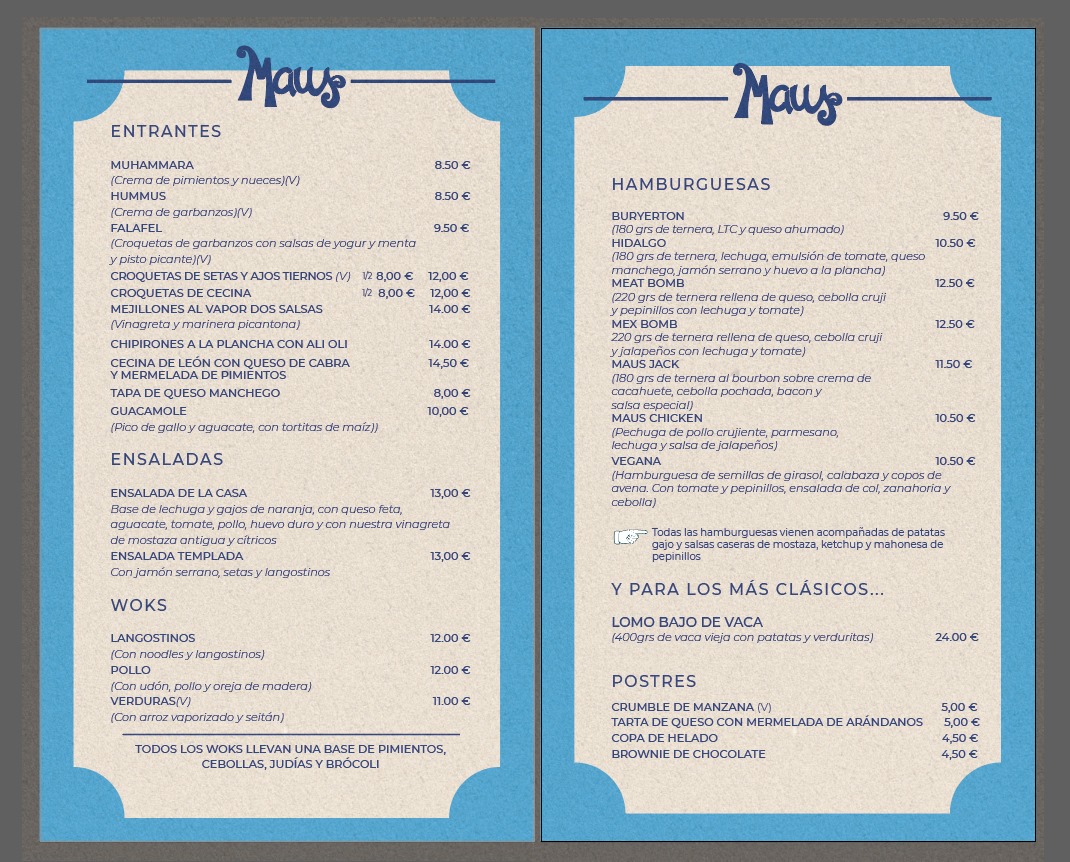 MAUS FOOD & DRINKS Photo Menu 3