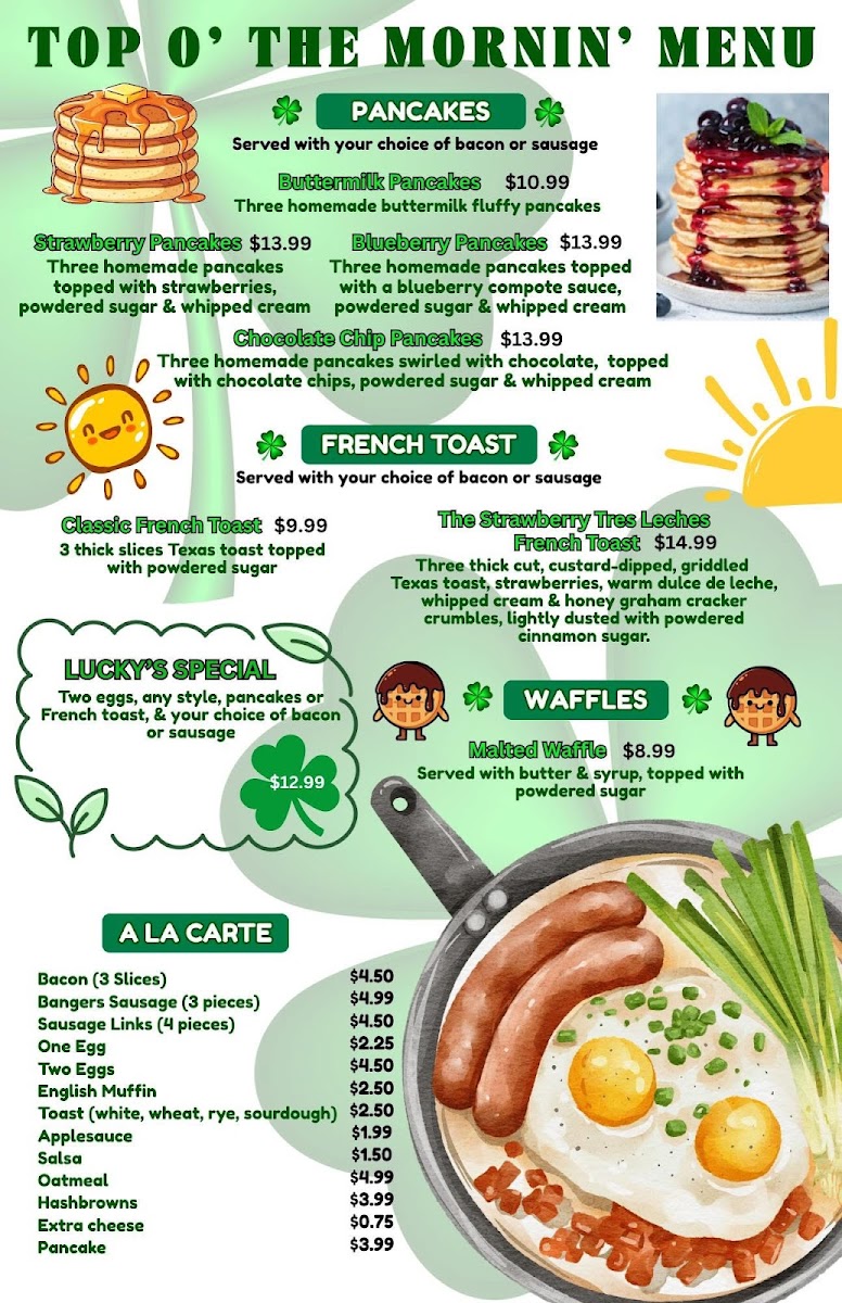 The Lucky Leprechaun Bar & Grill Photo Menu 1