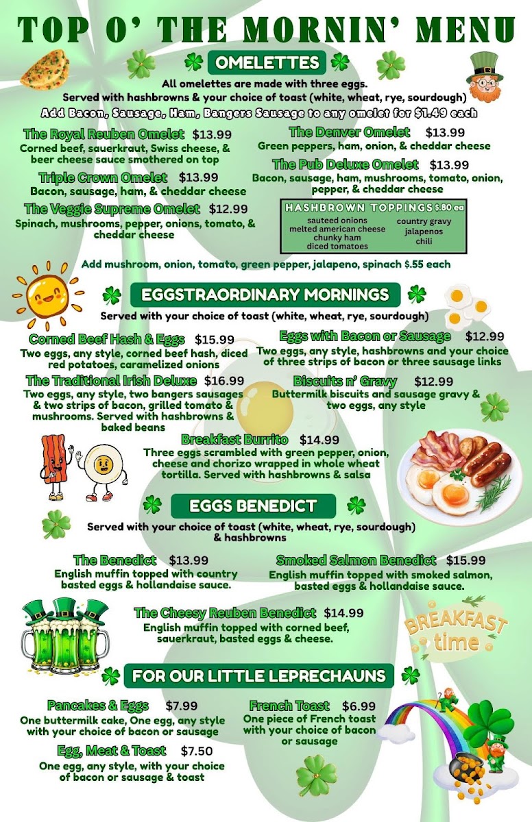 The Lucky Leprechaun Bar & Grill Photo Menu 2